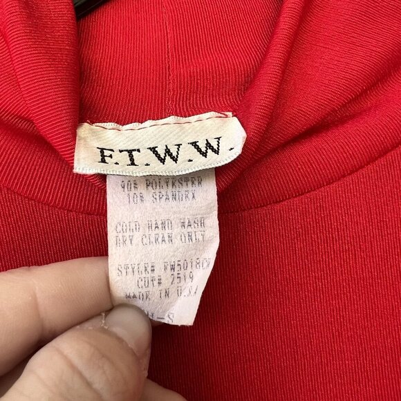 F.T.W.W. Red Turtleneck Long Sleeve Top - Picture 2 of 2